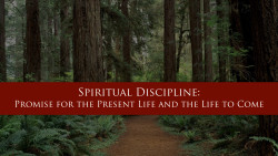 Spiritual Discipline: Promise for the Present Life and the Life to Come