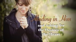 Abiding in Him, and Asking for the Desires of the Heart